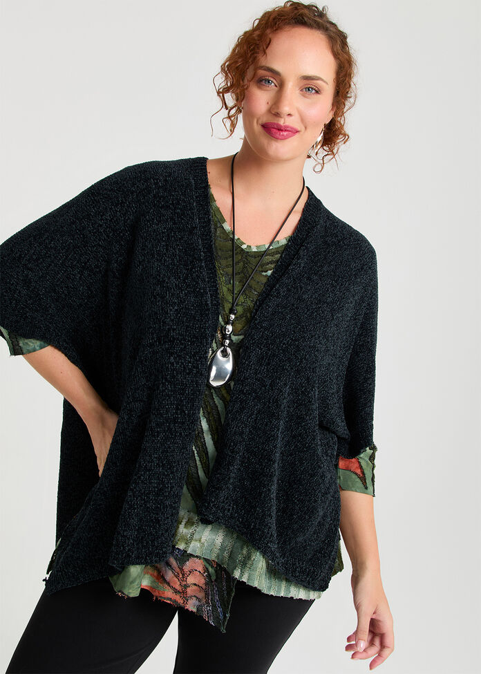 Chenille Cape, , hi-res