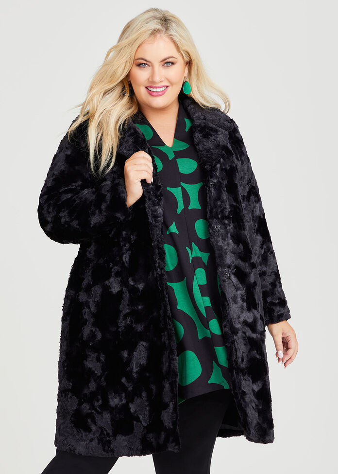 Faux Fur Willow Coat, , hi-res