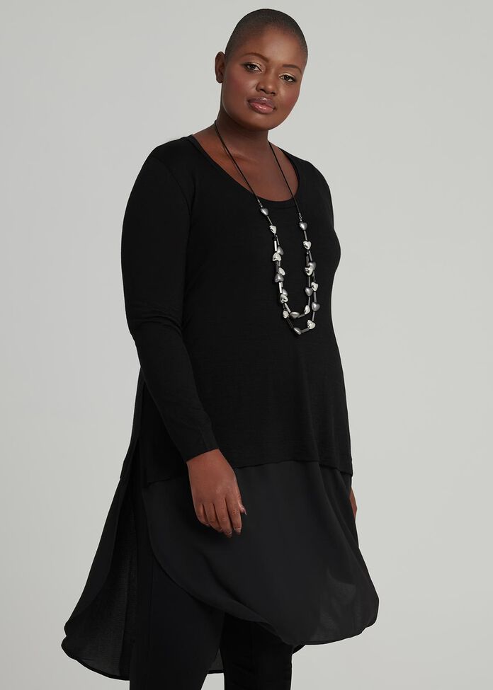 Shop Aurora Lights Wool Tunic in Black in sizes 12 to 30 | Taking Shape AU