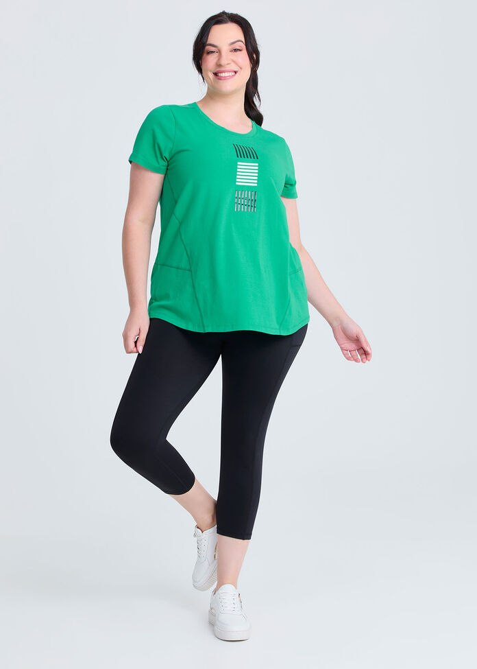 Cotton Active Graphic T-shirt, , hi-res
