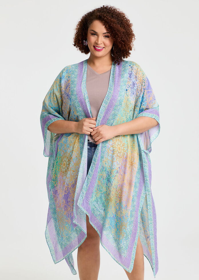 Mandella Cape Kimono, , hi-res