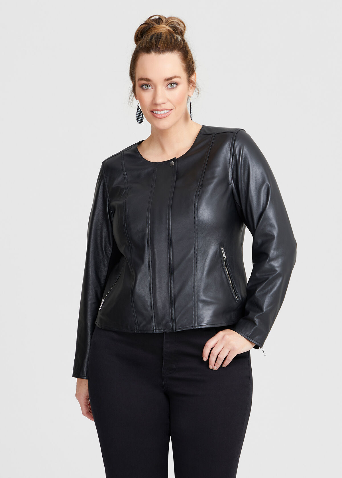 Plus size womens black jacket cheap