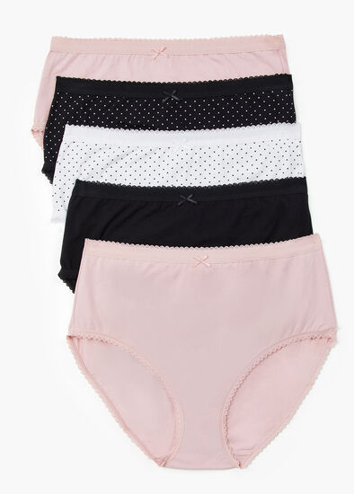 Plus Size 5Pk Cotton Everyday Briefs
