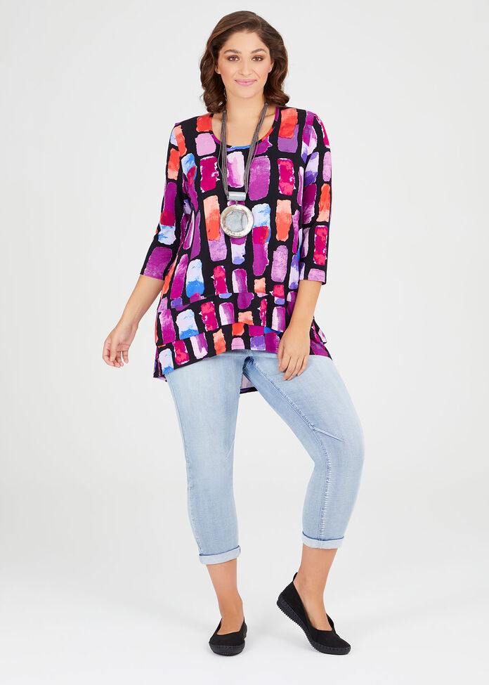 Anastasia 3/4 Sleeve Bamboo Top, , hi-res