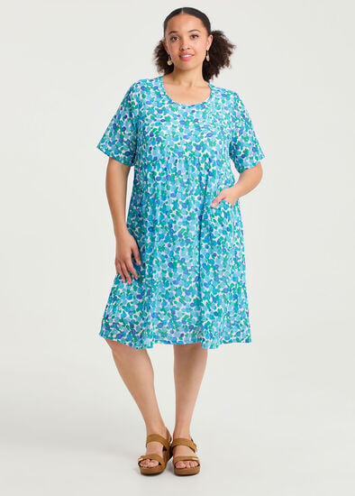Plus Size Crushed Empire Line Dress