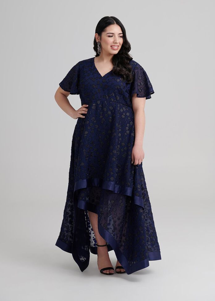 Petite Night High Low Dress, , hi-res