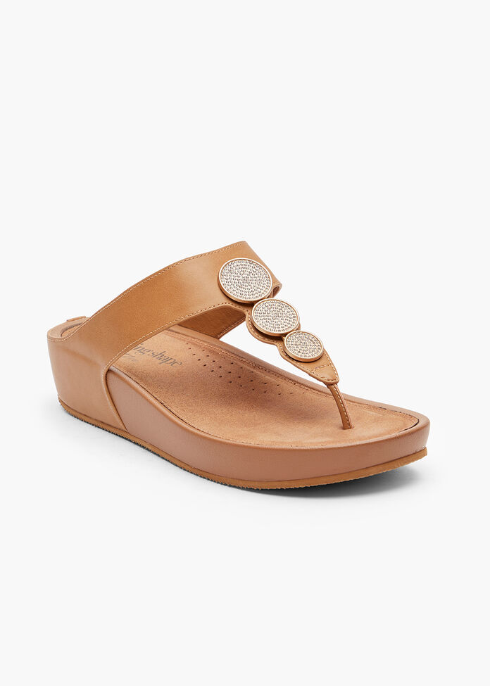 Round Bling Toe Post Sandal, , hi-res