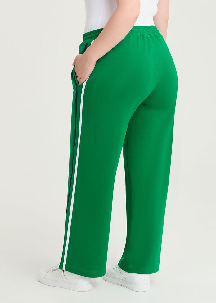Cotton Side Stripe Trackpant, MINERAL GREEN, hi-res