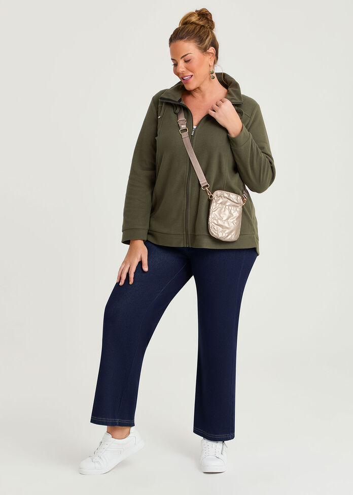 Polar Fleece Zip Front Jacket, , hi-res