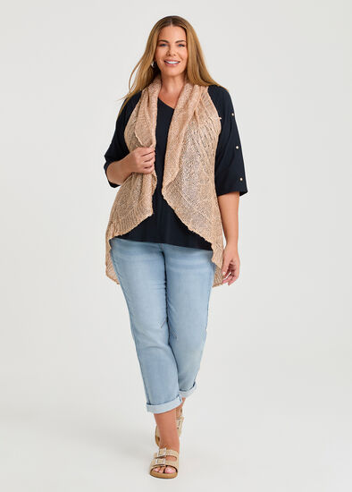 Plus Size Evening Cascading Vest