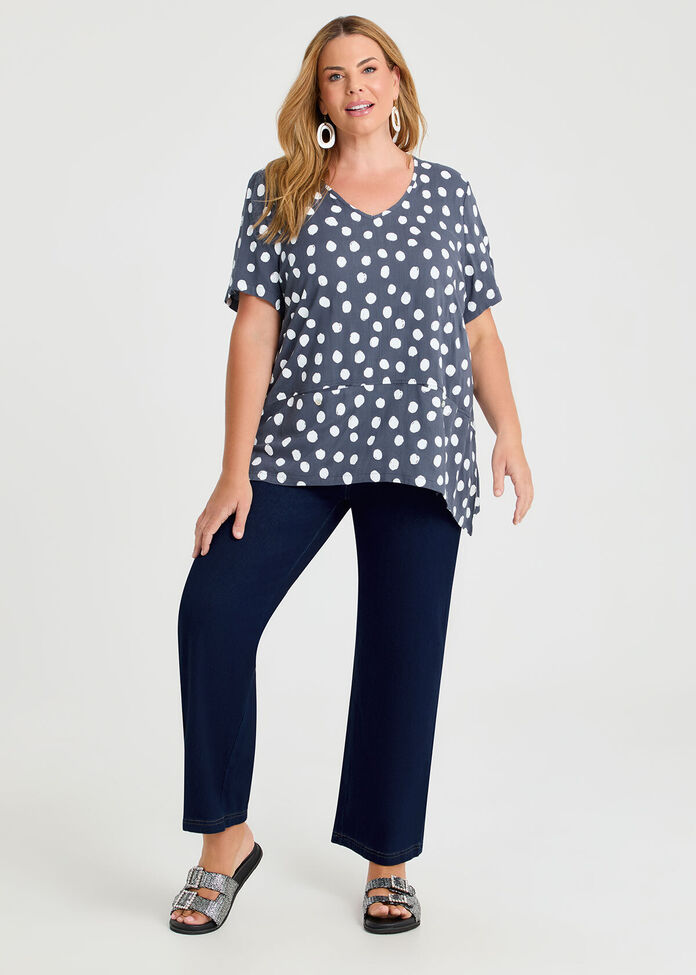 Natural Summer Spot Tunic, , hi-res
