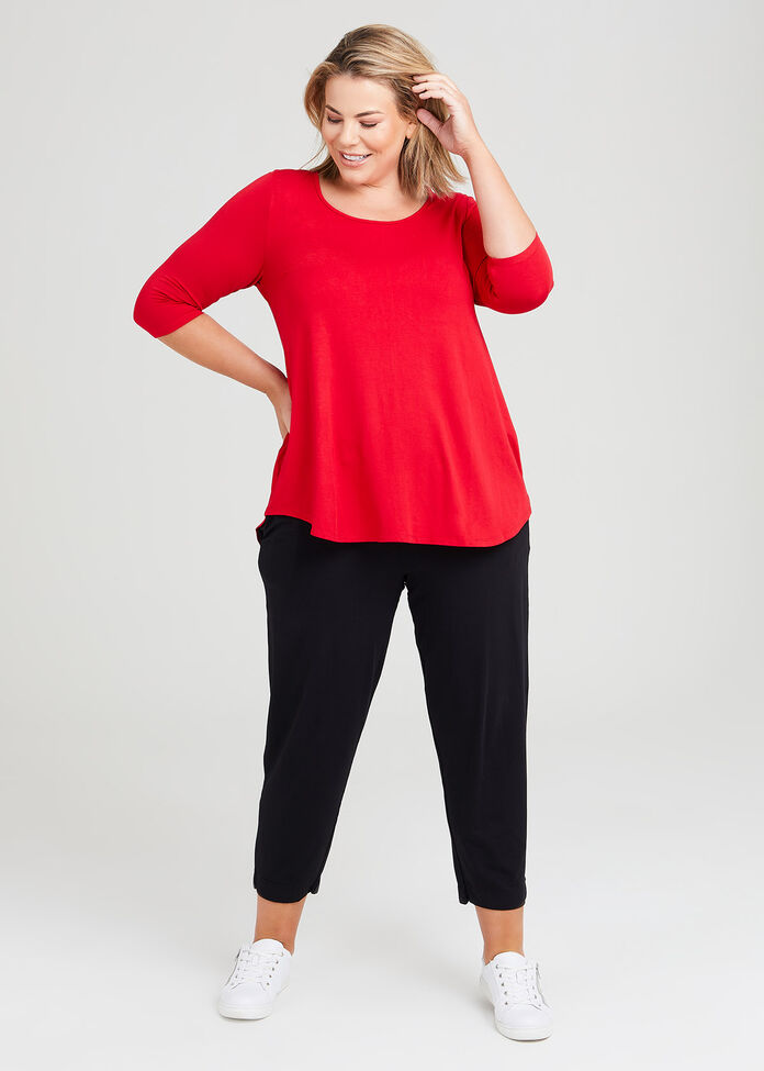 Bamboo Base 3/4 Sleeve Top, , hi-res