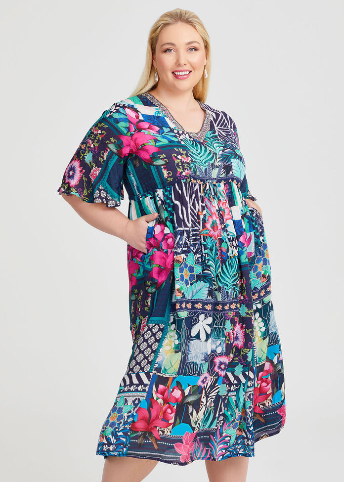 Natural Bluebell Dress, , hi-res