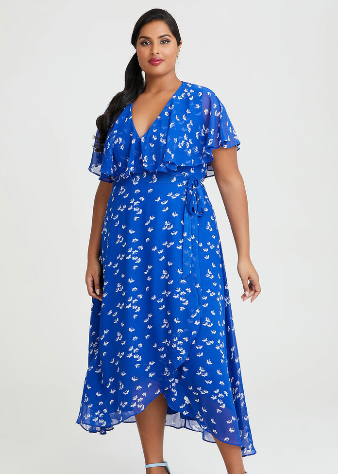 Shop Livia Chiffon Wrap Maxi Dress in Multi, Sizes 12-30 | Taking Shape AU
