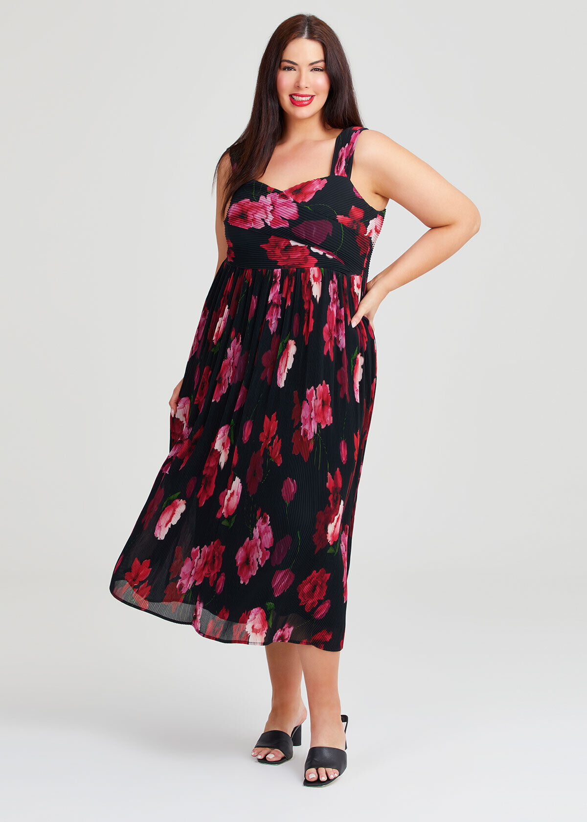 Shop Plus Size Rosalie Chiffon Maxi Dress in Multi Taking Shape AU