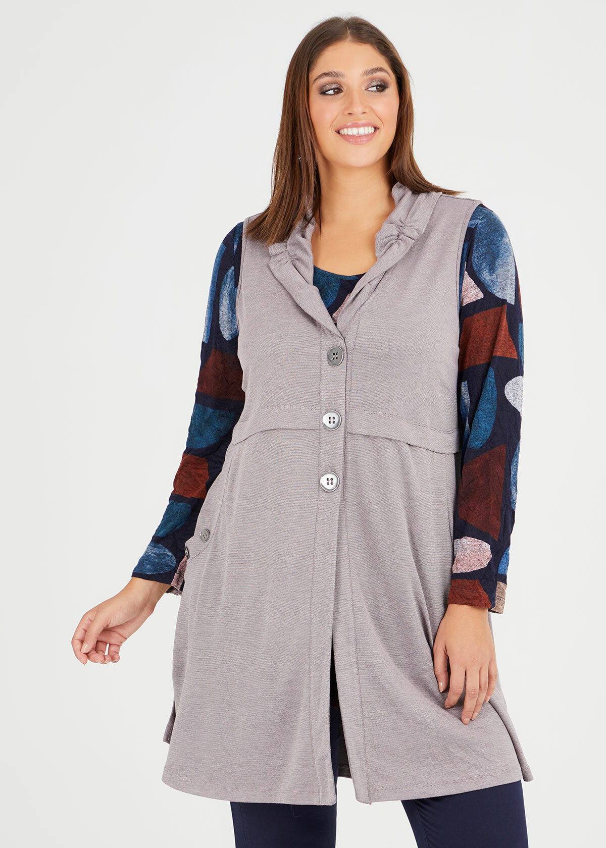 longline plus size vests