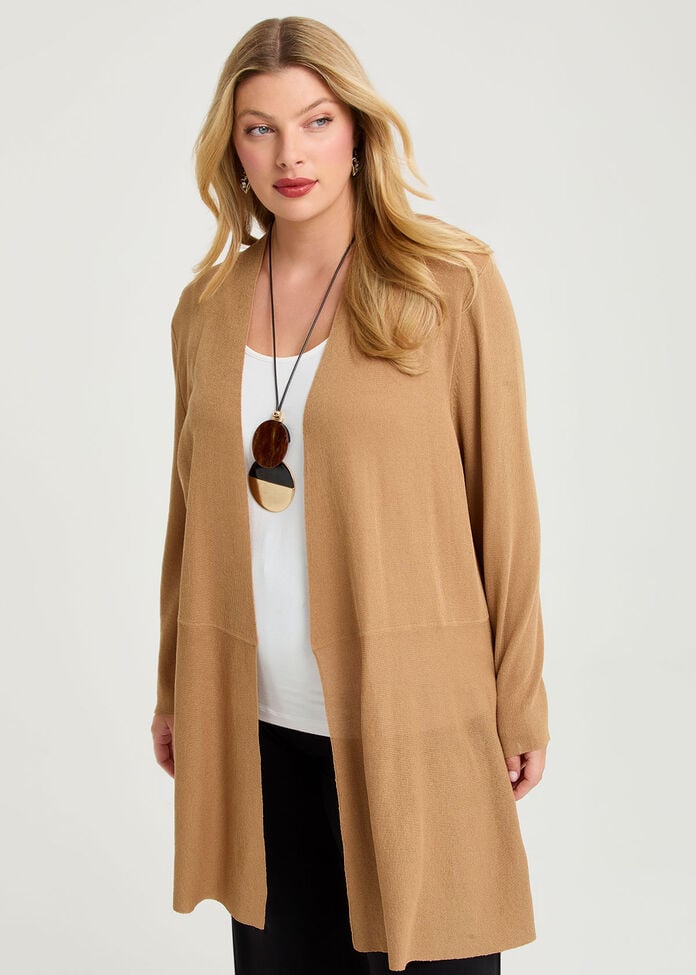 Peplum Milano Natural Cardigan, , hi-res