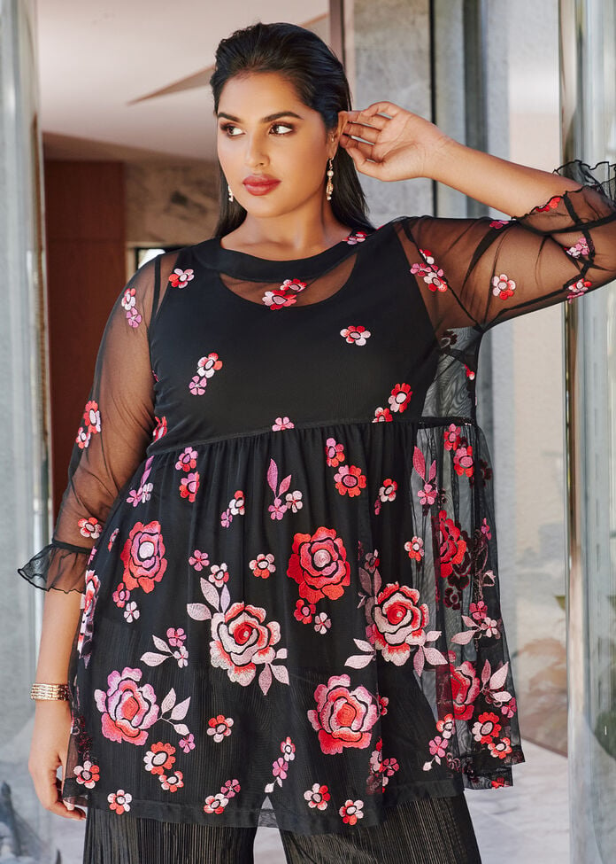 Embroidery Floral Burst Tunic