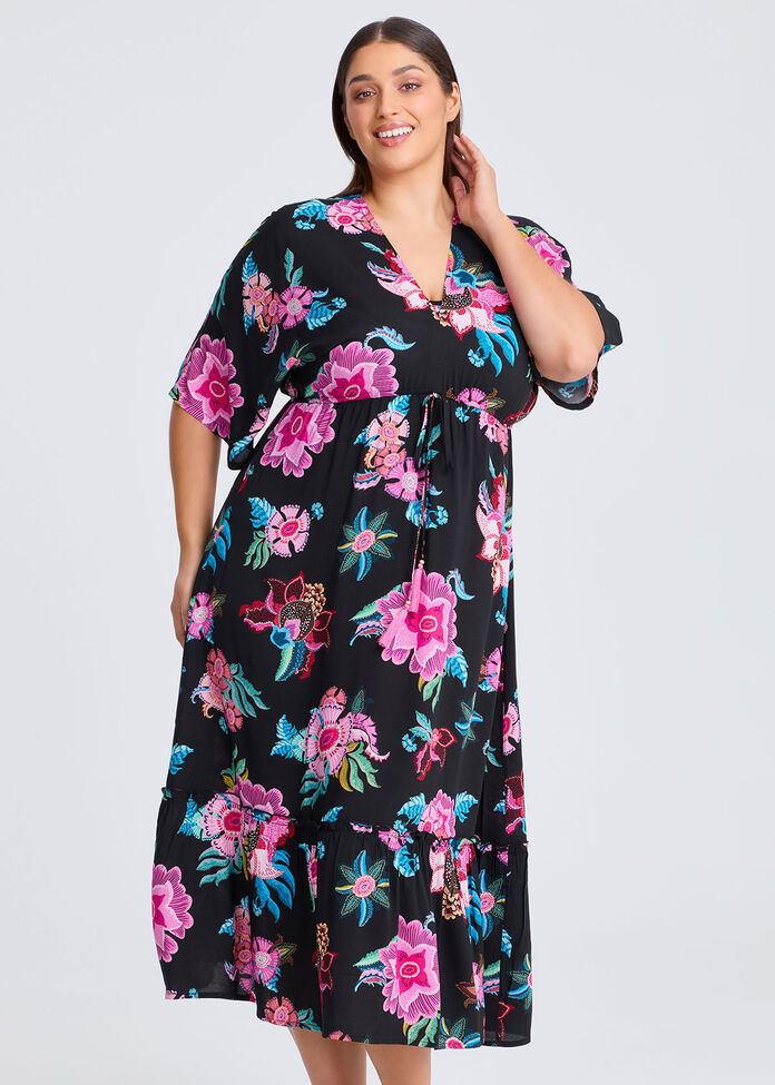 Natural Island Getaway Dress, , hi-res