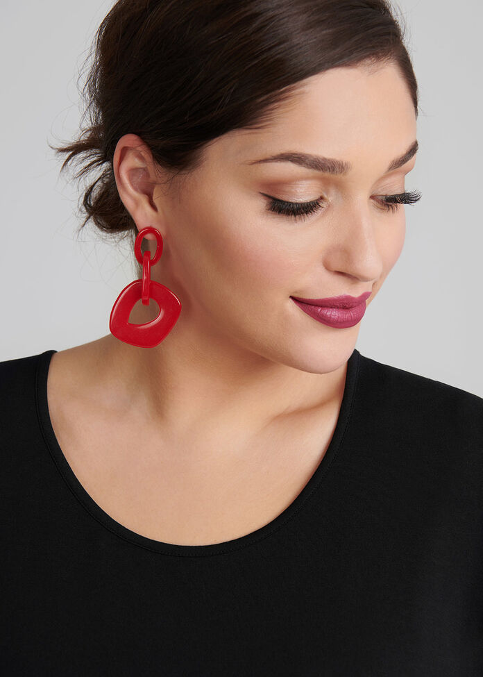 Scarlet Loop Earrings, , hi-res