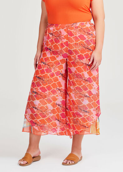 Plus Size Reversible Travel Palazzo Pant
