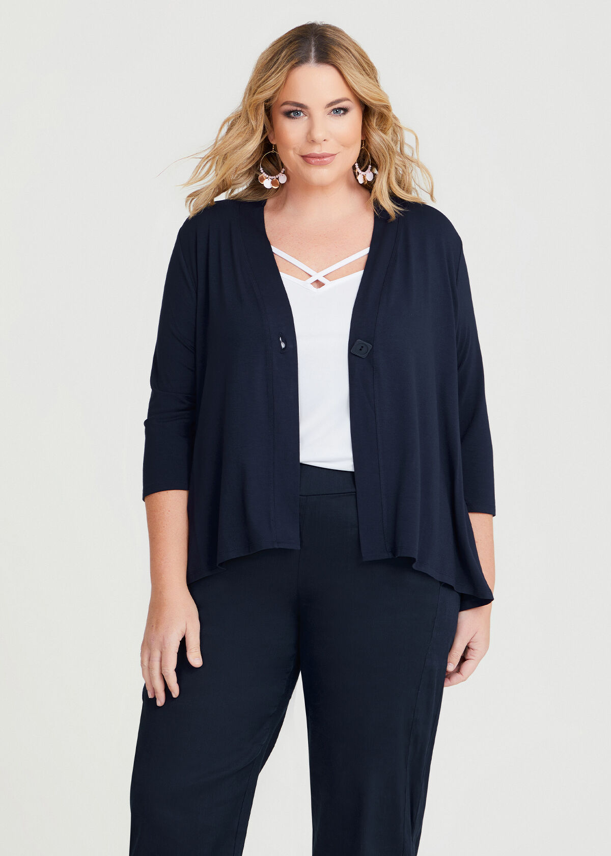 Plus navy cardigan hot sale