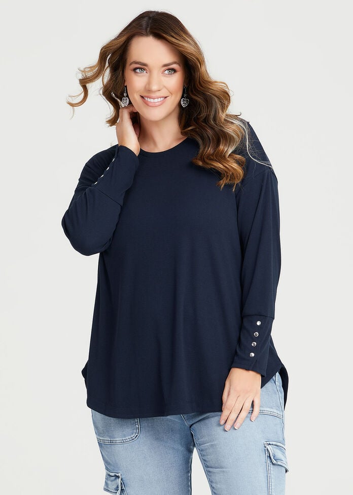 Rib Hi-lo Top, , hi-res