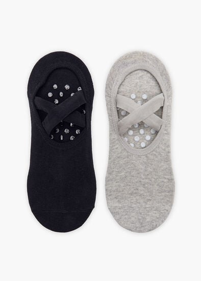 2 Pack Non Slip Grip Cotton Socks