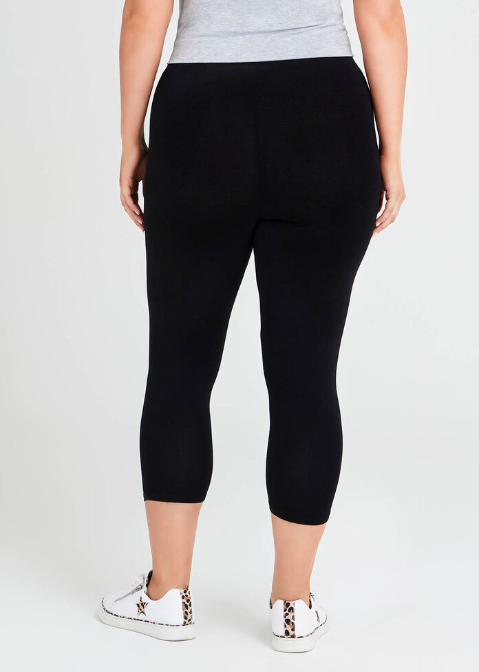 Shop Plus Size Bamboo Breezy Crop Legging, Black Taking Shape AU
