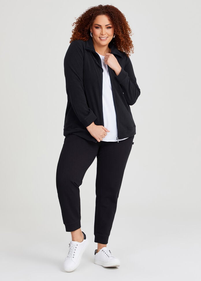 Polar Fleece Zip Front Jacket, , hi-res