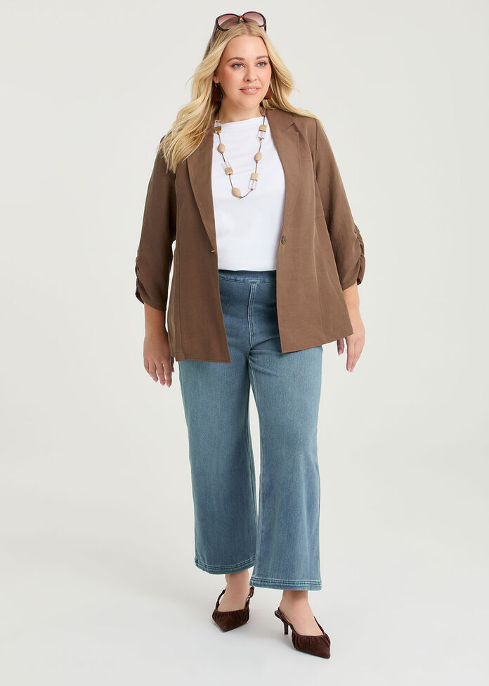 Petite Travel Wide Leg Jean, , hi-res