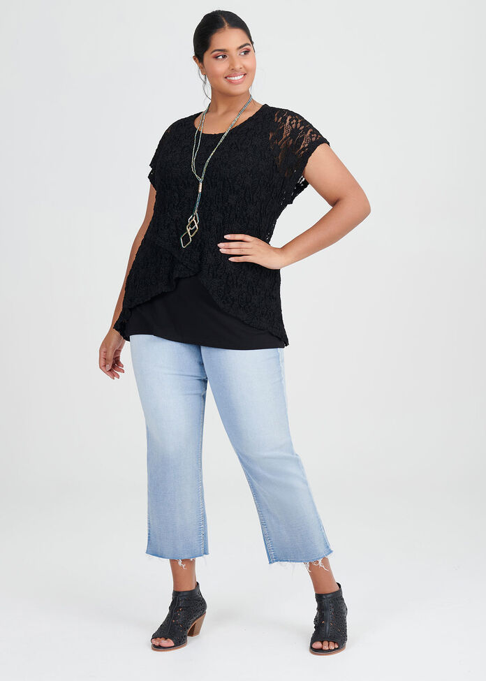 Venetian Lace Top, , hi-res