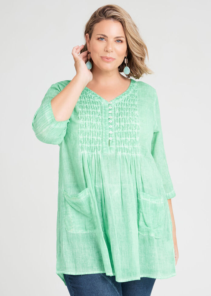 Cotton Pigment Tunic, , hi-res