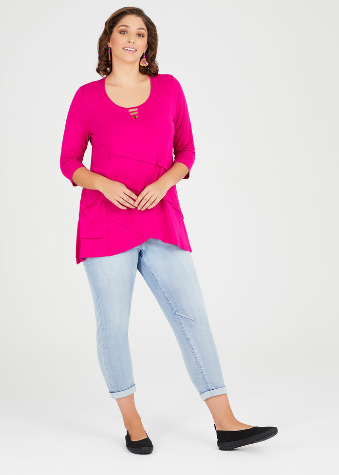 Yoko Bamboo 3/4 Top, , hi-res