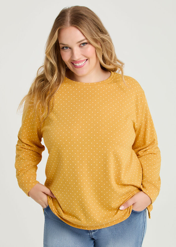 Printed Boyfriend Tunic Sweat, , hi-res