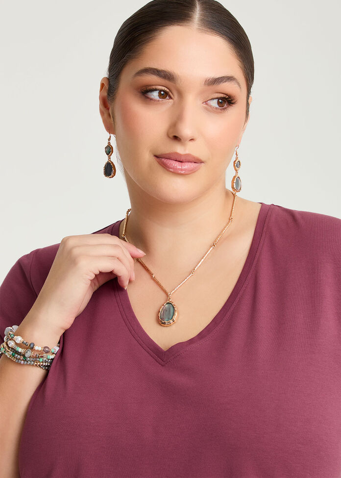 Teardrop Short Necklace, , hi-res