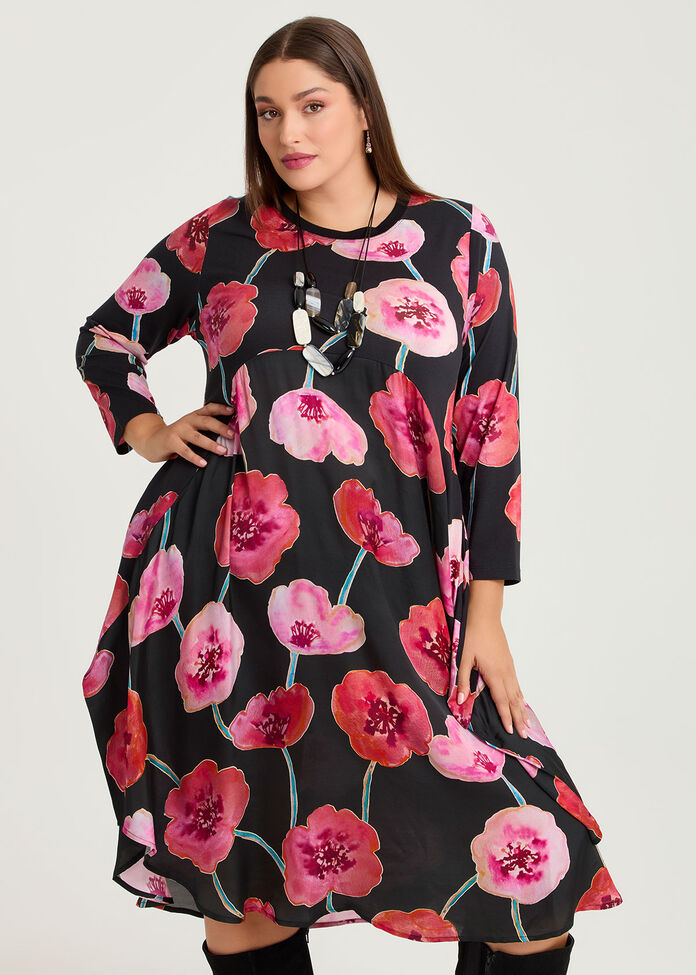 Cotton Wild Poppy Dress, , hi-res
