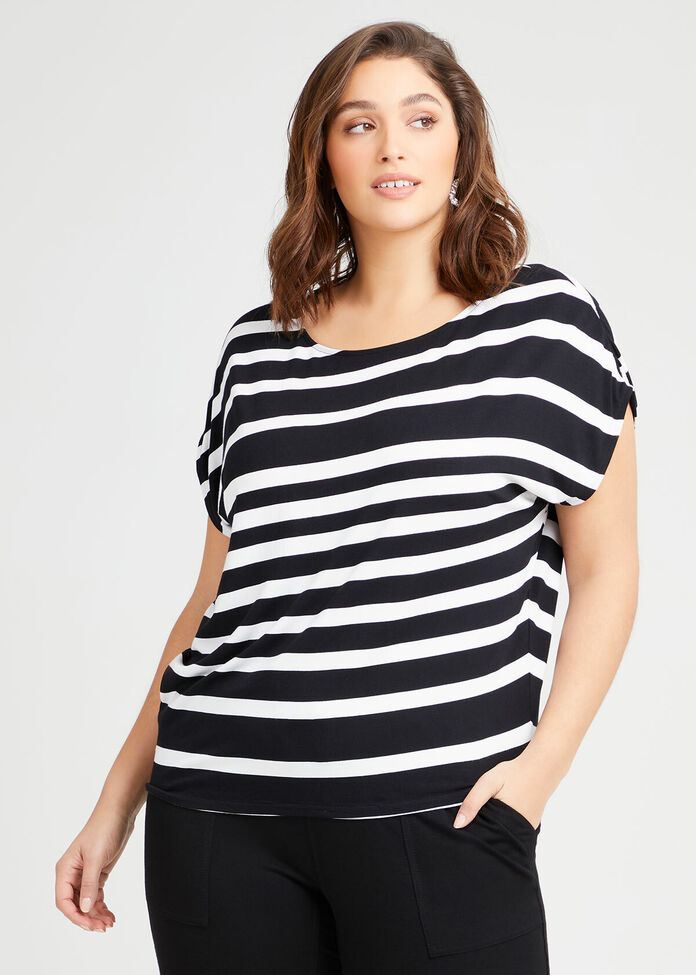 Shop Plus Size Bamboo Stripe Top in Stripes | Sizes 12-30 | Taking Shape AU
