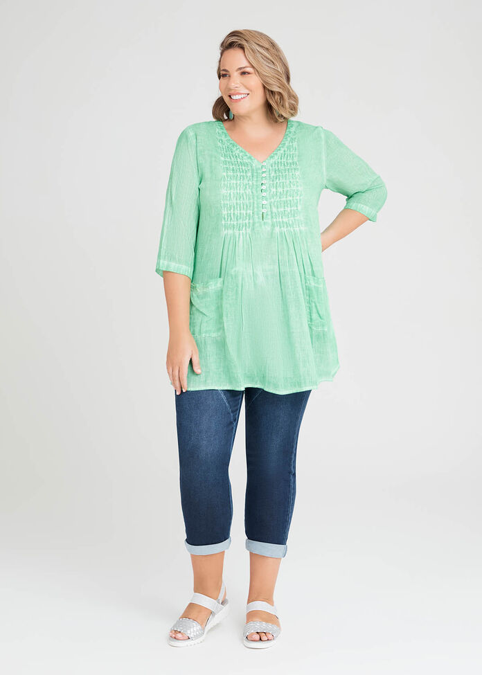 Cotton Pigment Tunic, , hi-res