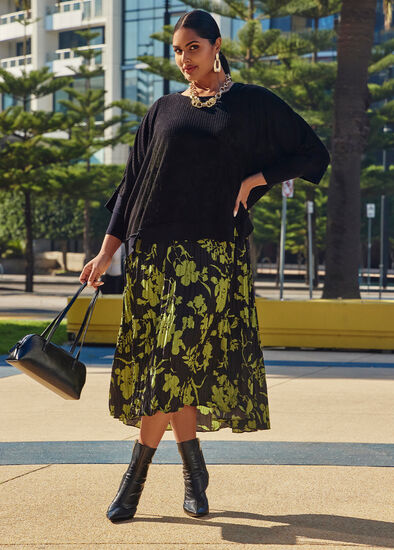 Plus Size Printed Enya Pleased Dress