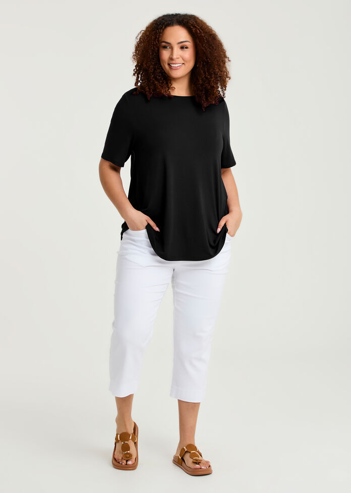 Bamboo Foundation Round Neck Top, , hi-res