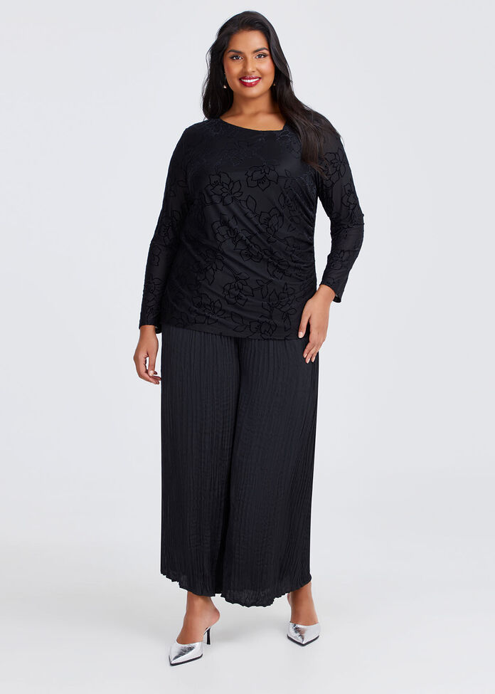 Genevieve Long Sleeve Mesh Top, , hi-res