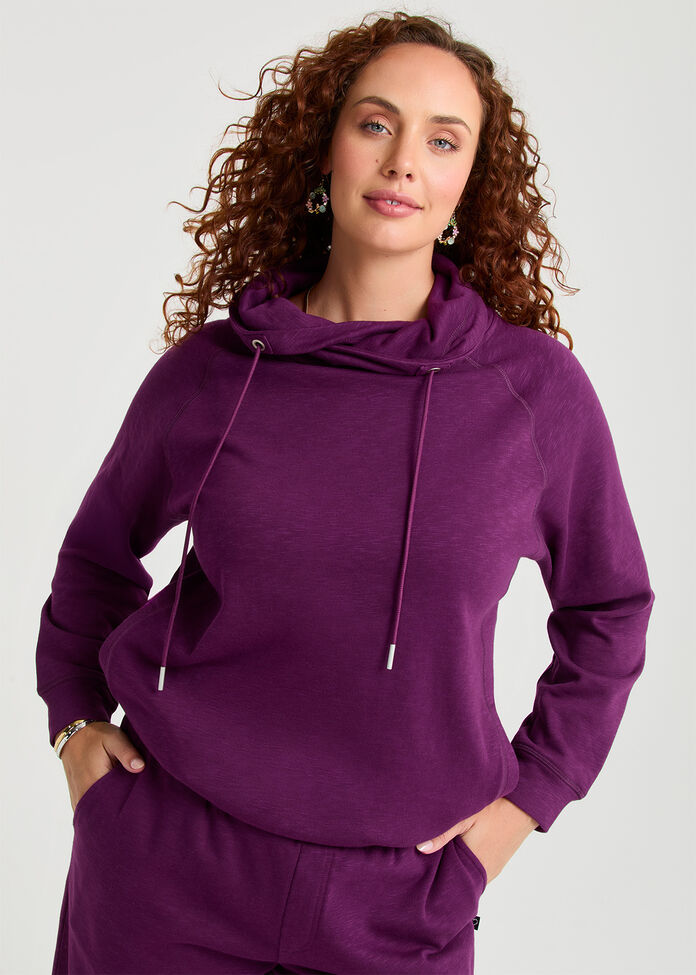 Drawstring Collar Sweat, , hi-res