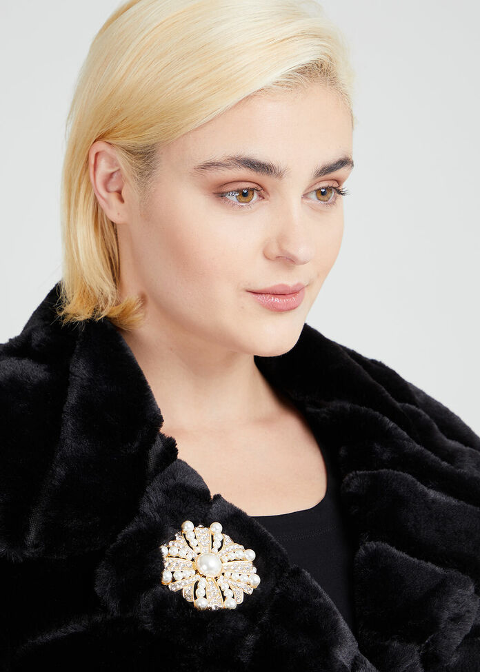 Pearl Bloom Brooch, , hi-res