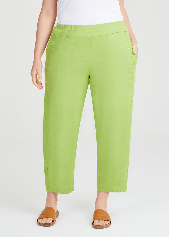 Stretch Linen Esme Pant, , hi-res