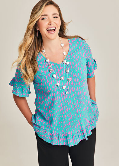 Plus Size Salsa Natural Top