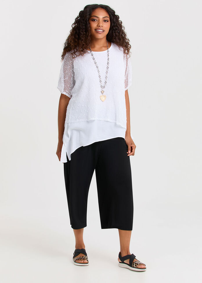 Viva Luxe Weave Layered Top, , hi-res