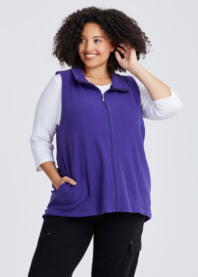 Plus Size Polar Fleece Vest