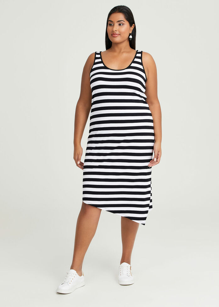 Shop Plus Size Natural Angle Hem Slip Dress in Black | Taking Shape AU
