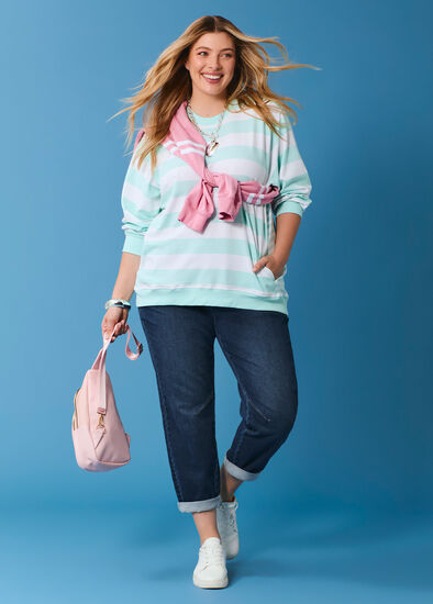 Plus Size Mixed Stripe Outfit